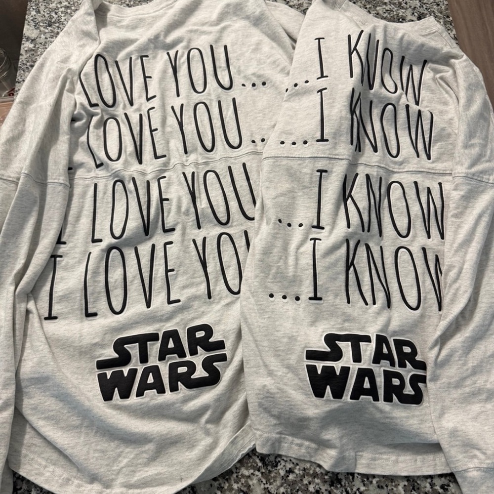 Disney Star Wars “I love you” Spirit Jersey I love you I know Spirit Jerseys